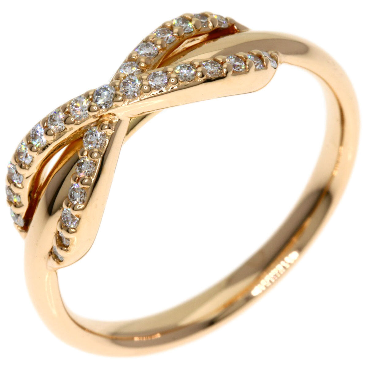 Tiffany&Co. Ring Infinity Diamond K18 Pink Gold