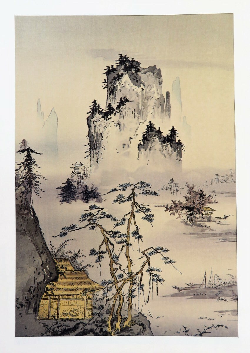 Japanese National Treasure Ink Painting Masterpiece 12 Woodblock Print Art Book