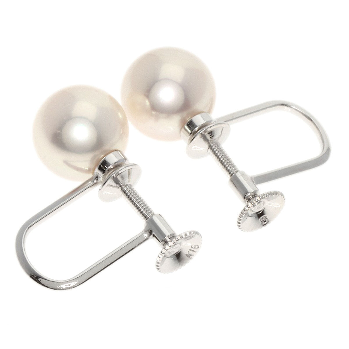 MIKIMOTO Earring Akoya pearl Pearl K18 White