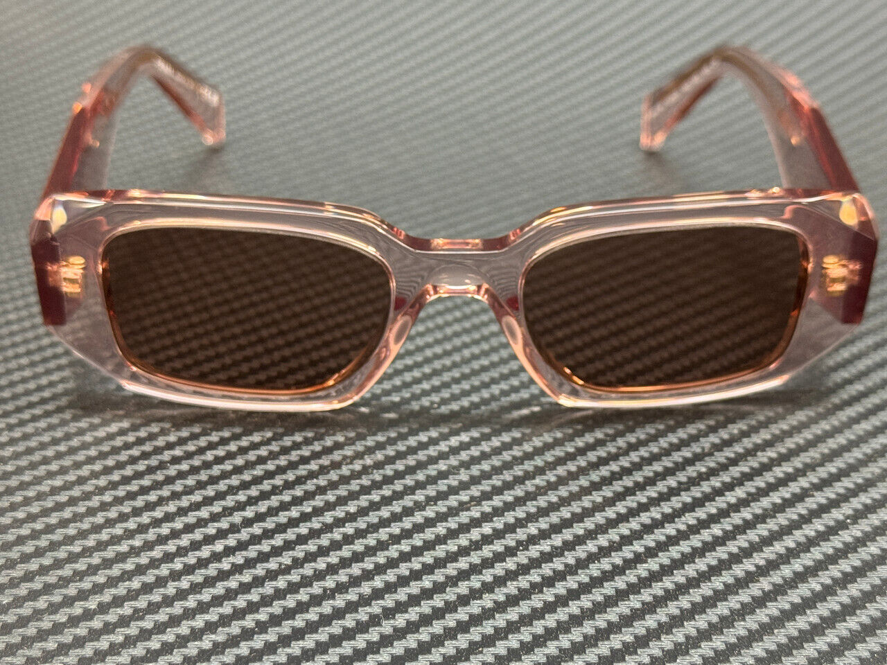 PRADA PR 17WS 19Q10D Transparent Peach Brown