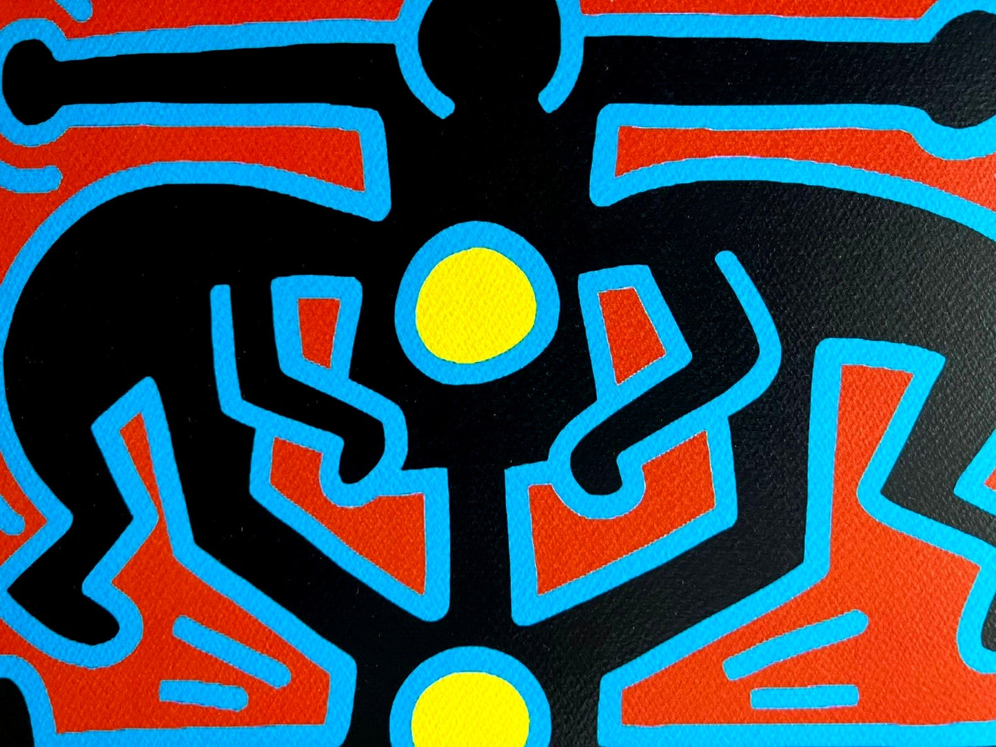 Keith Haring Lithograph From A Painting 'Coa Signed In Pen' Hand Numbered