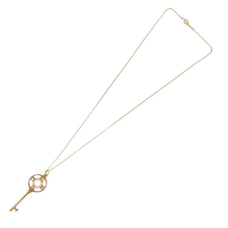 Tiffany & Co. Atlas Key Necklace Gold 750 With Diamonds