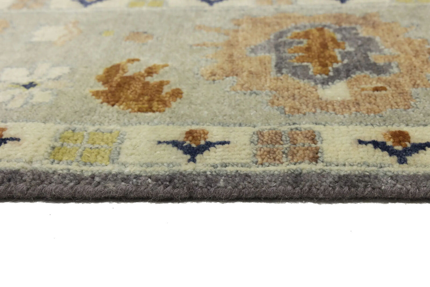 Handmade Oushak Floral Rug Colorfast Oriental