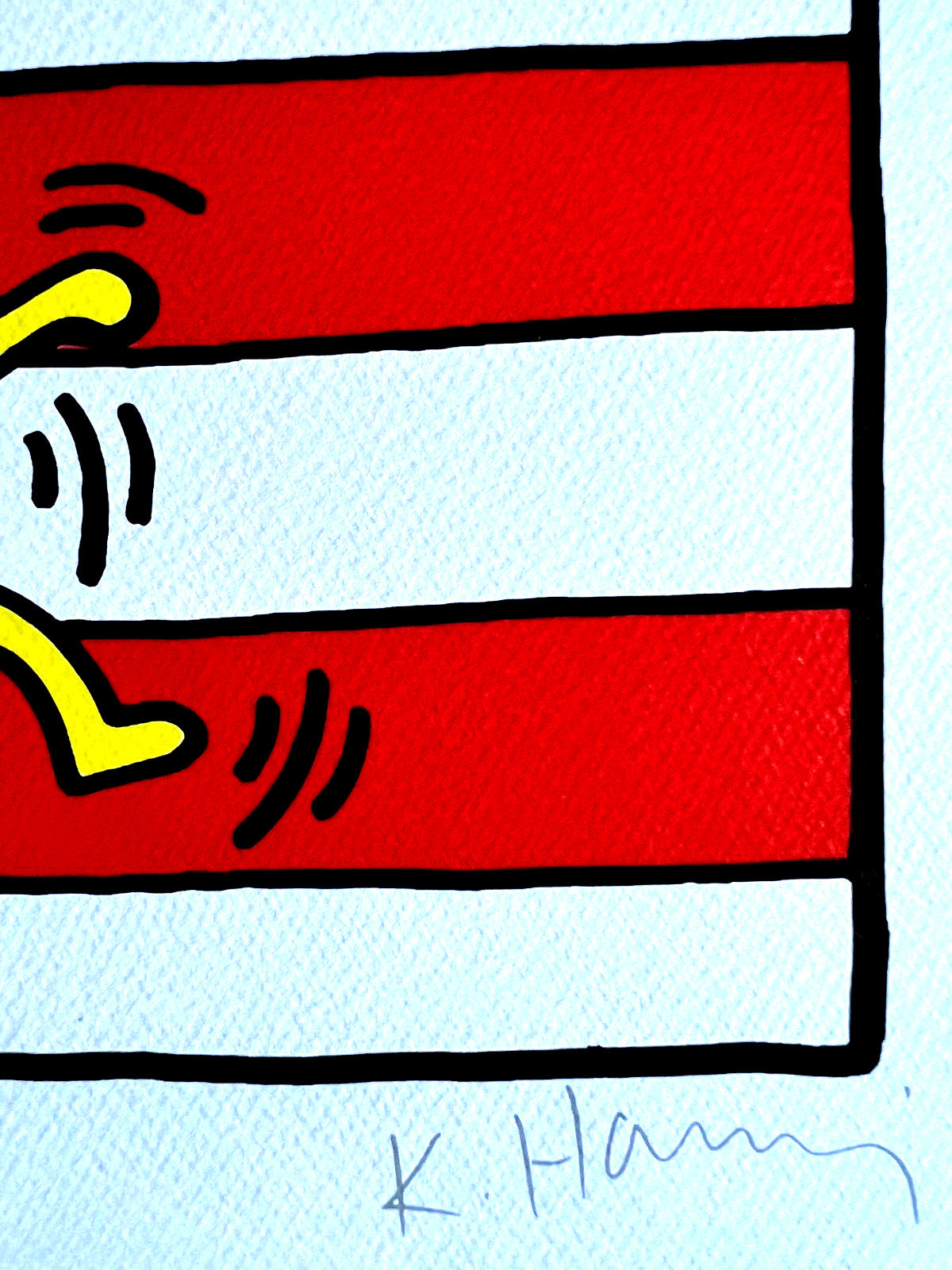 Keith Haring Lithograph Coa Signed Numbered By