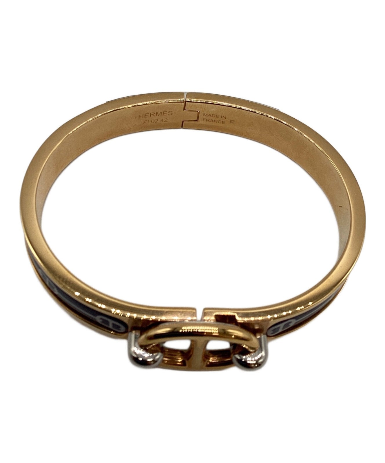 Hermes Mini Clic Clac/Chaine D'Ancre Enamel Bracelet