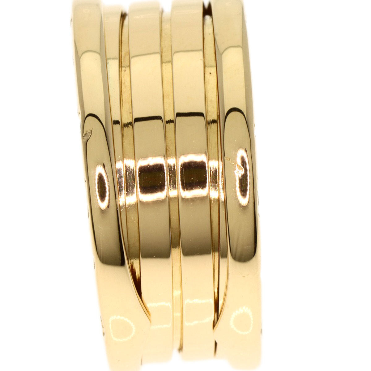 Bvlgari Ring B.Zero1 3 Bands #60 K18 Yellow Gold