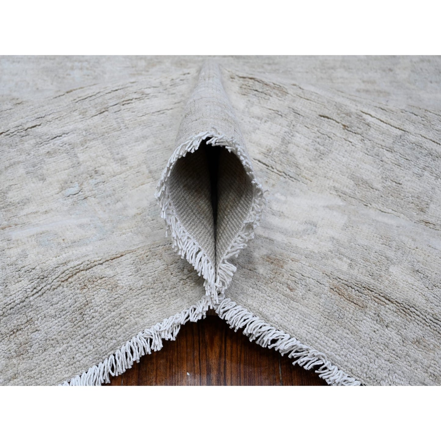 8'1"X9'9" Unique Gray Ziegler Mahal Design Hand Knotted Wool Oriental Rug