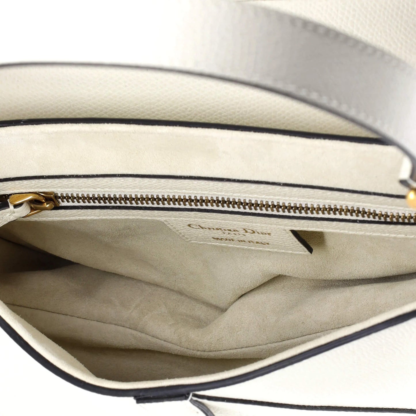 Christian Dior Saddle Handbag Leather Medium