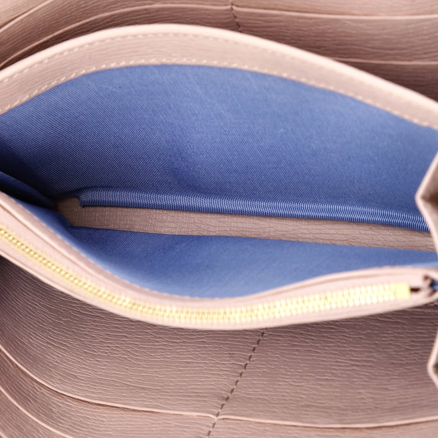 Gucci Logo Script Zip Around Wallet Leather