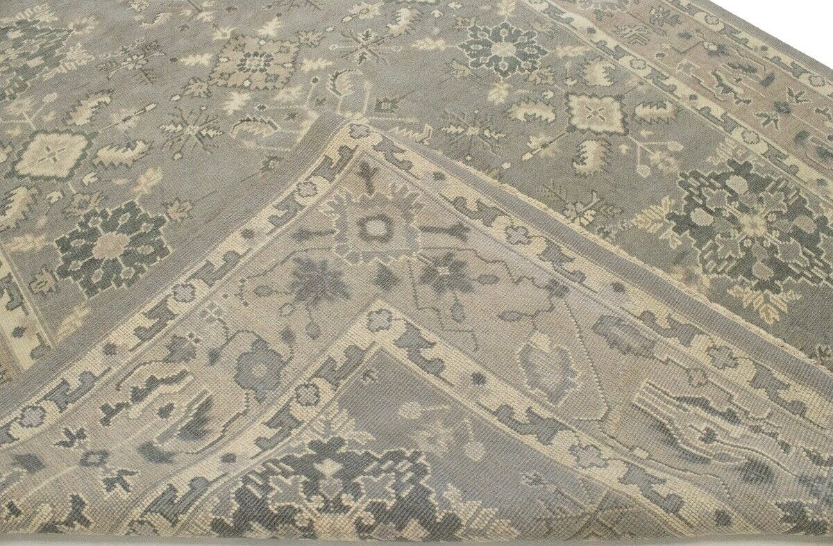 Handmade Muted Brownish Floral Transitional