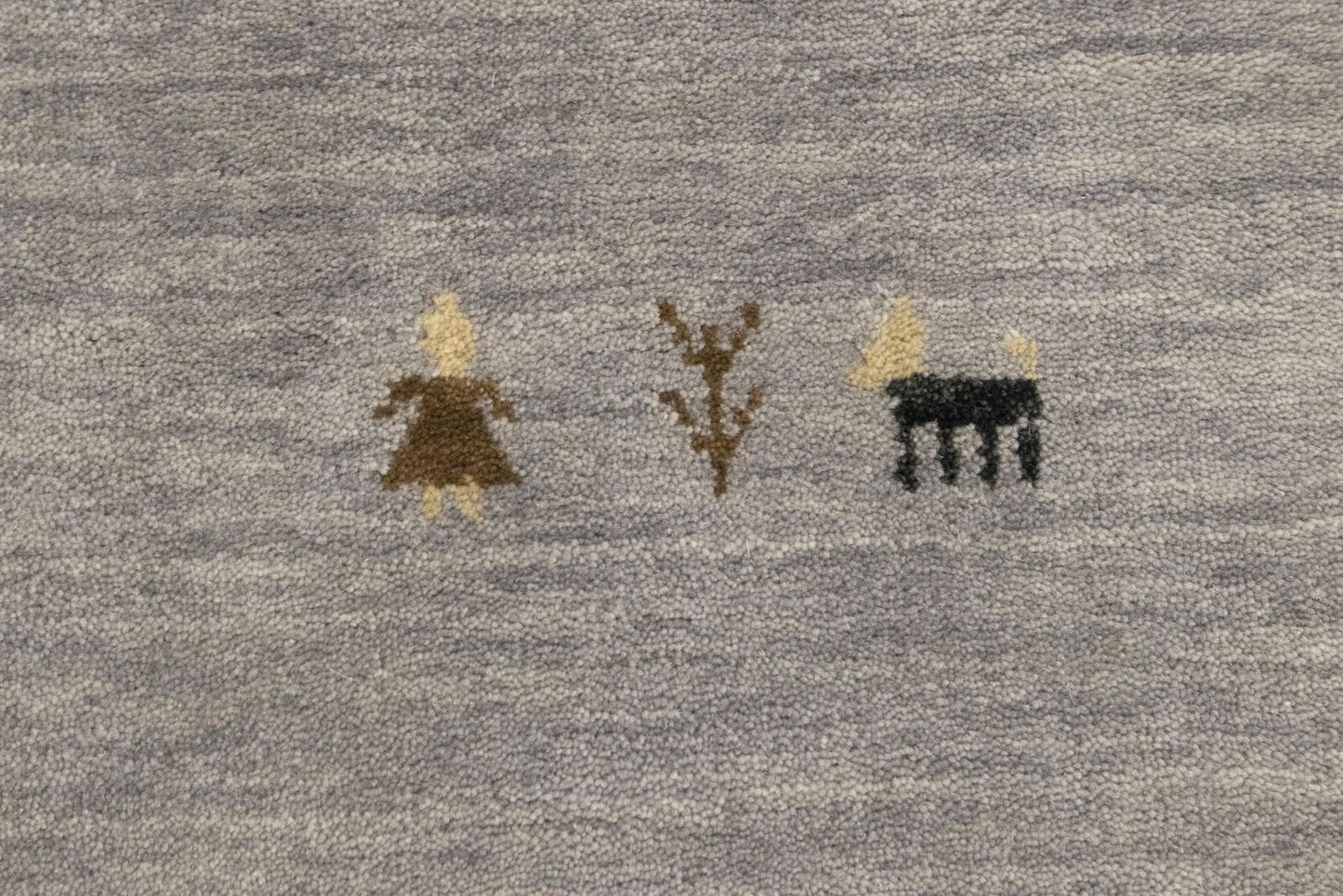 Handmade Gabbeh Rug Tribal Pictorial Contemporary