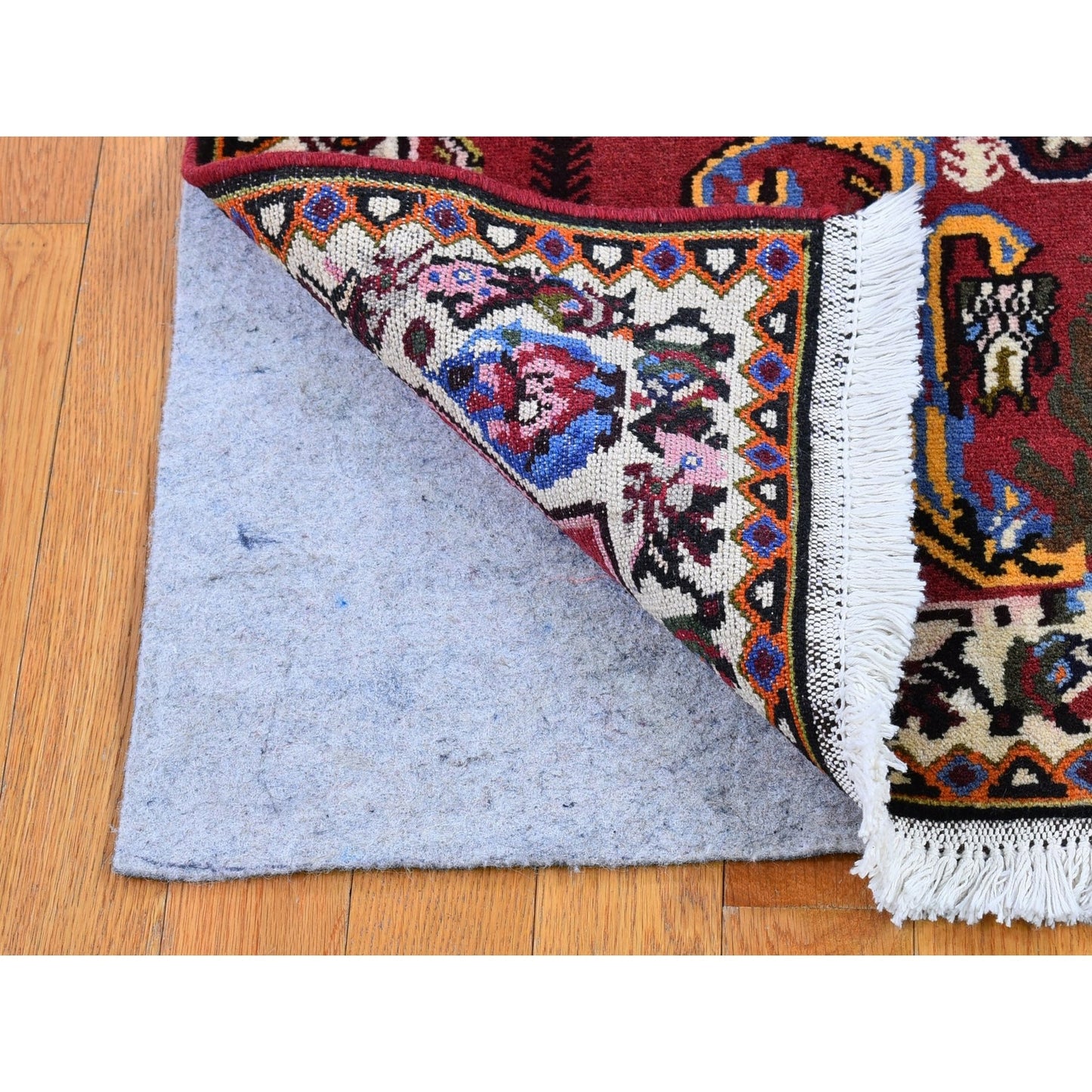 3'7"X5' New Farsian Karabakjon Flower Bouquet Handknotted Wool Clean Rug