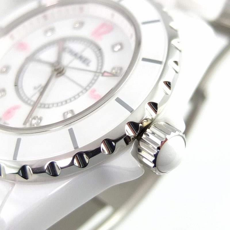 Chanel J12 Pink Light White Ceramic H4863