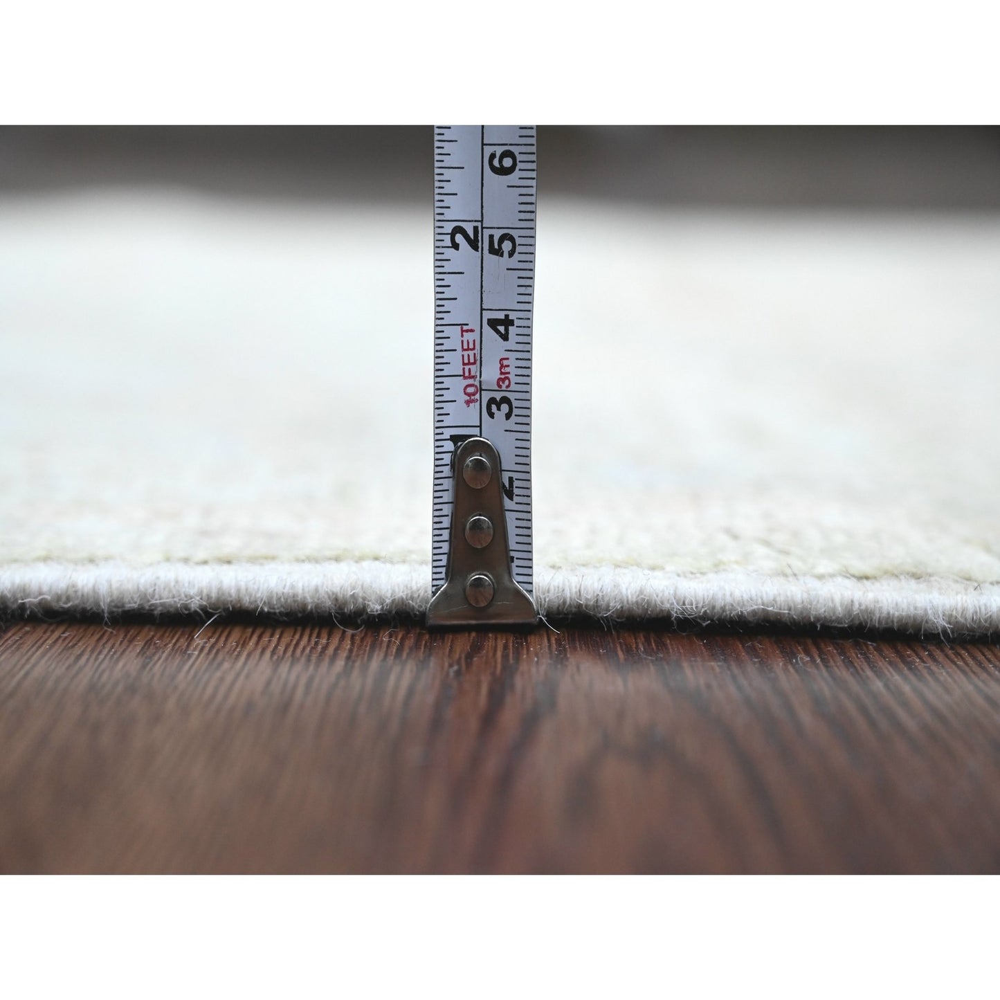 2'9"X10' Green Angora Oushak Leaf Design All Wool Hand Knotted Runner Rug