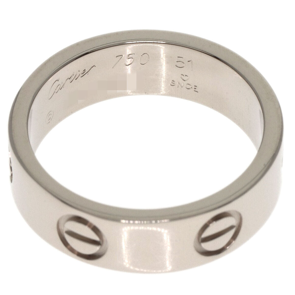 CARTIER Ring love ring #51 K18 White Gold