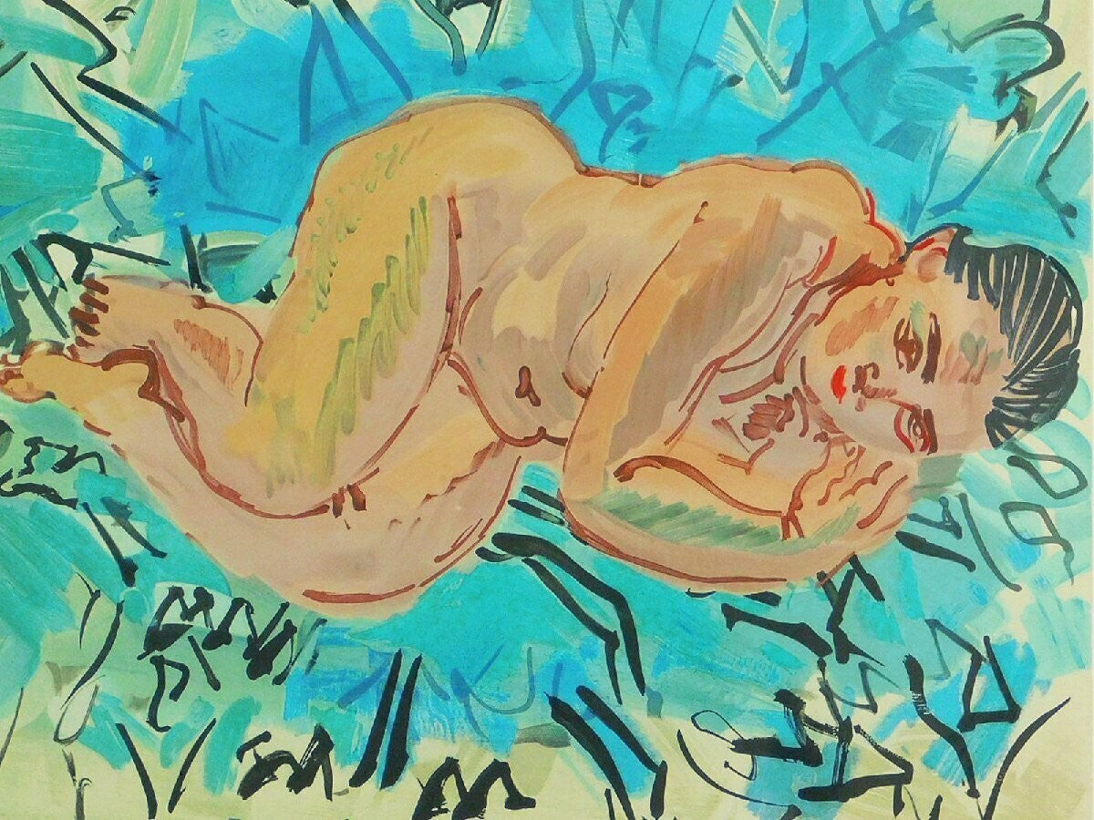 Raoul Dufy Nu Couche 1969 Lithograph On Arches Paper Signed Framed 1930