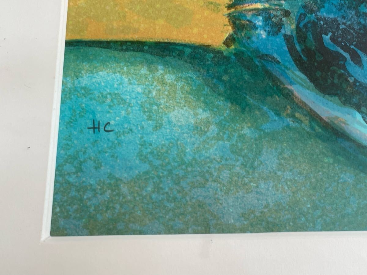 Claude Gaveau Hand Signed Lithograph Hc Large Modern French Art W/ Framed