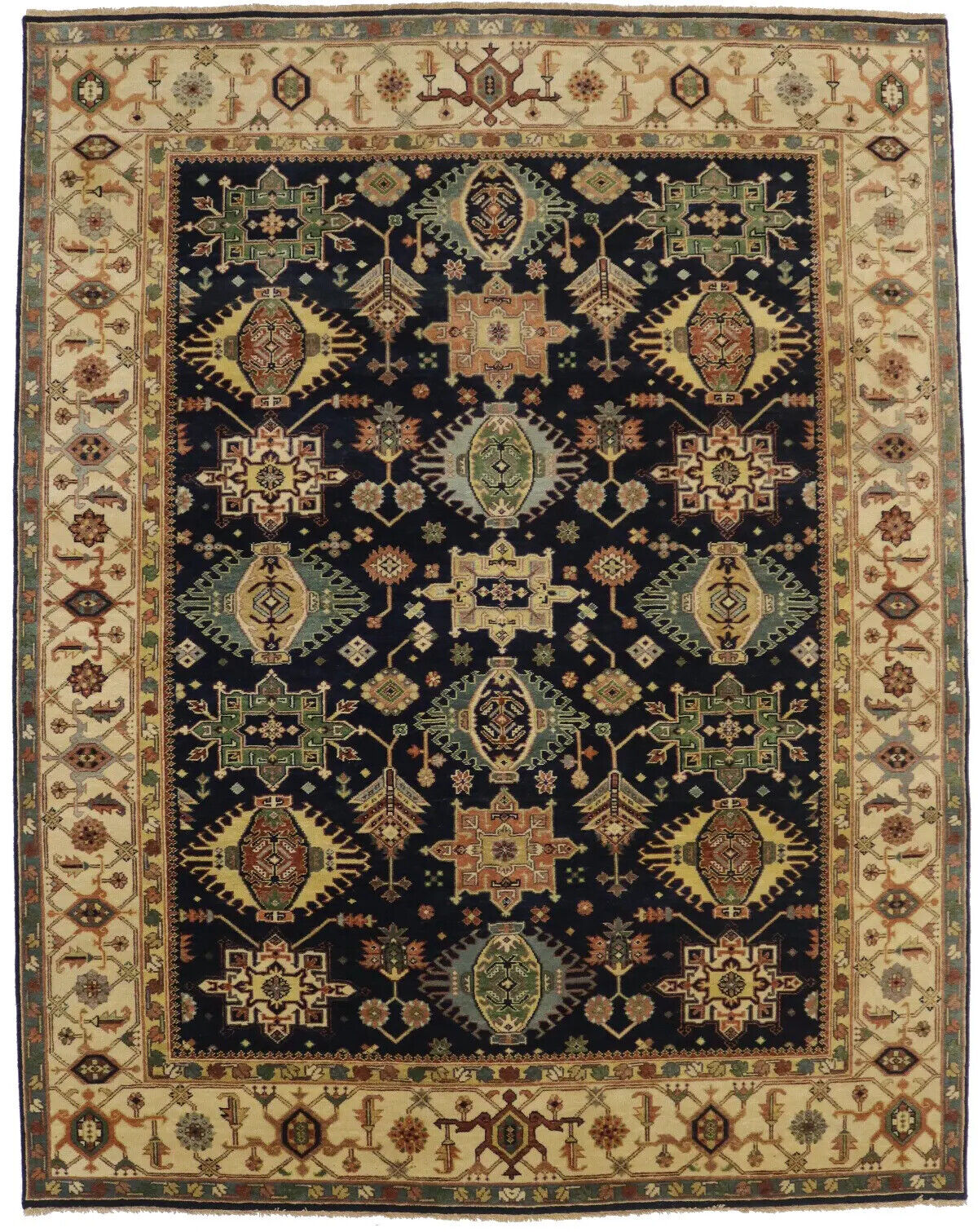 8X10 ft Handmade Indo Karajeh Oriental Rug
