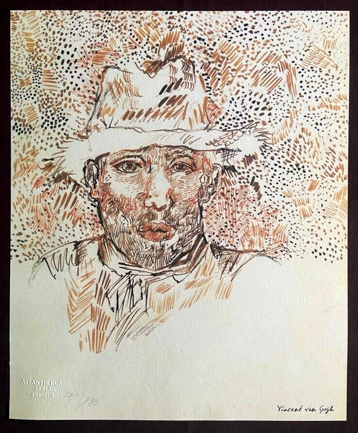 Vincent Van Gogh Lithograph 1978