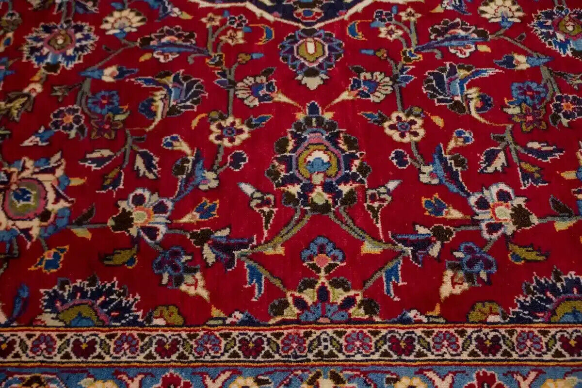 Vintage Handmade Oriental Rug Classic Floral Wool