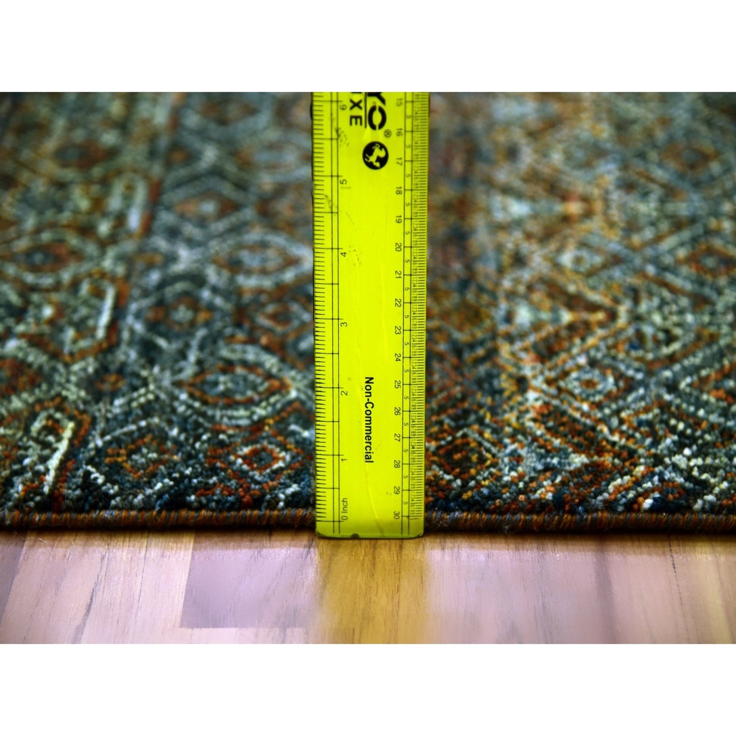 10'X10' Brown Hand Knotted Kohinoor Herrita Design Plush Wool Square Rug