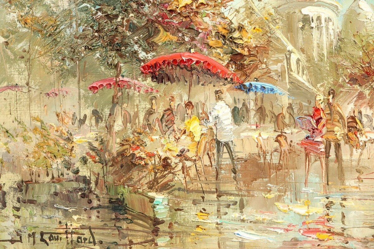 Jean Marie Quillard 1977 Original Oil Painting "Paris, Montmartre - Signed M20