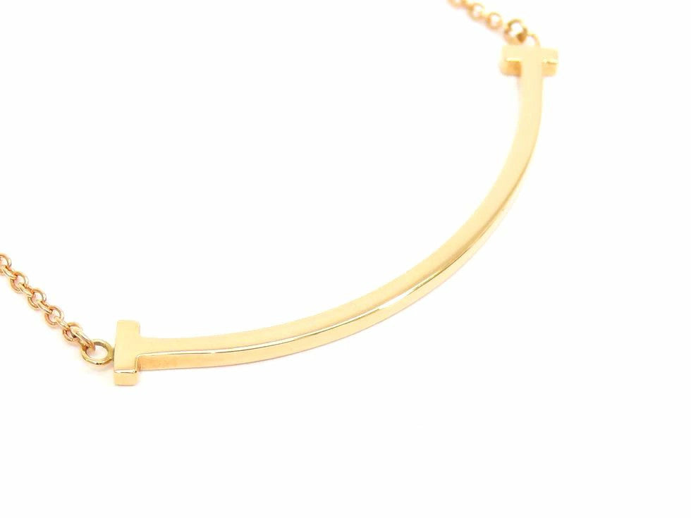 Tiffany & Co. 60011678 T Smile Small Necklace K18Rg