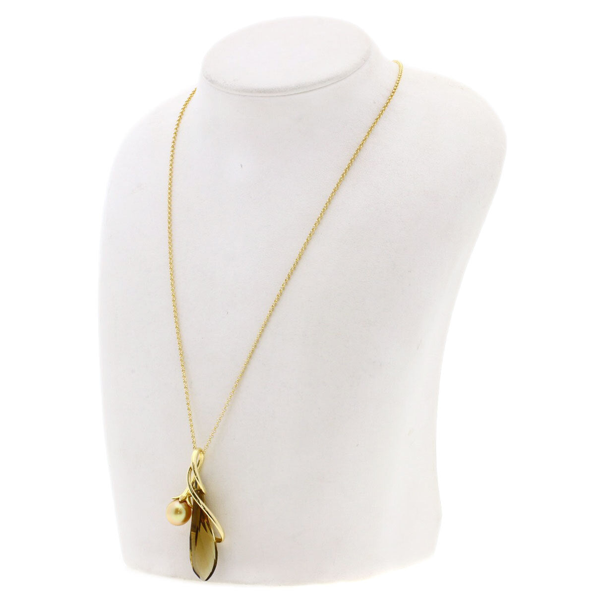 TASAKI Necklace Pearl Pearl Quartz K18 Yellow
