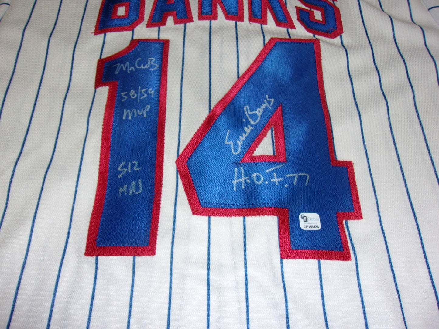 Ernie Banks Cubs Hof 77,Mr Cub Gai/Coa Signed