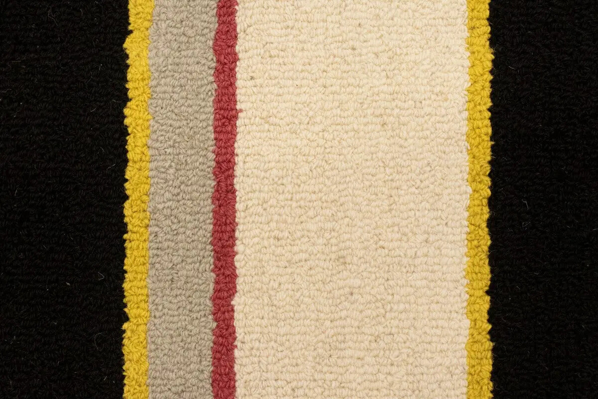 Hand-Tufted Multicolored Stripes Plush 5X8