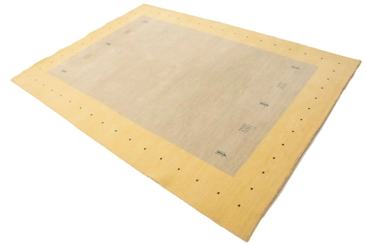 Modern Lori Gabbeh Rug Hand-Loomed Tribal Border