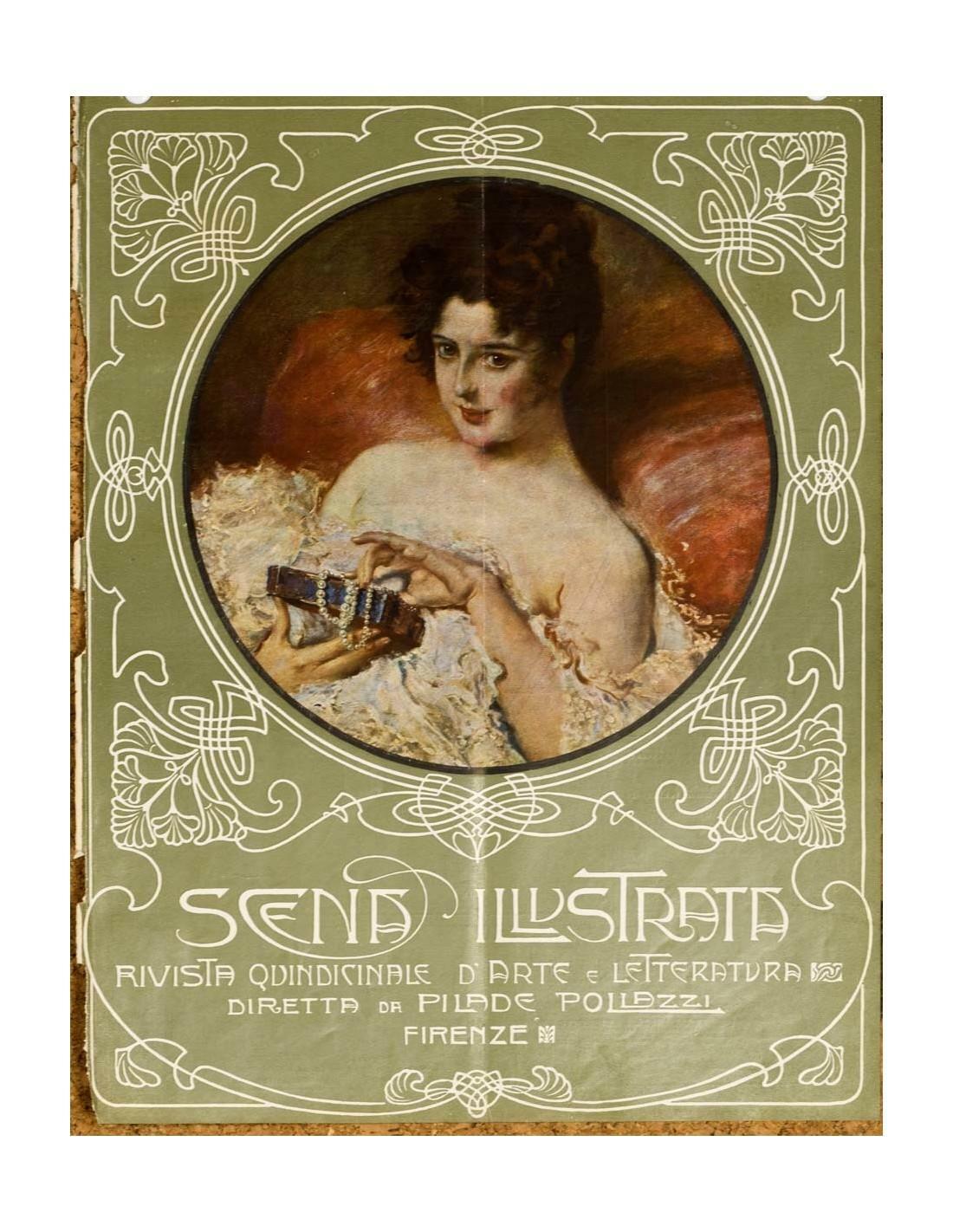 Scena Illustrata Arts Literature Music Theatre Cover Woman 1900