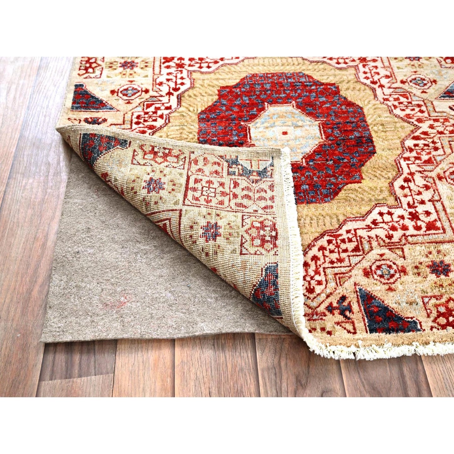 2'3"X24'8"White Soft Wool Mamluk Design Hand Knotted Xl Runner Rug