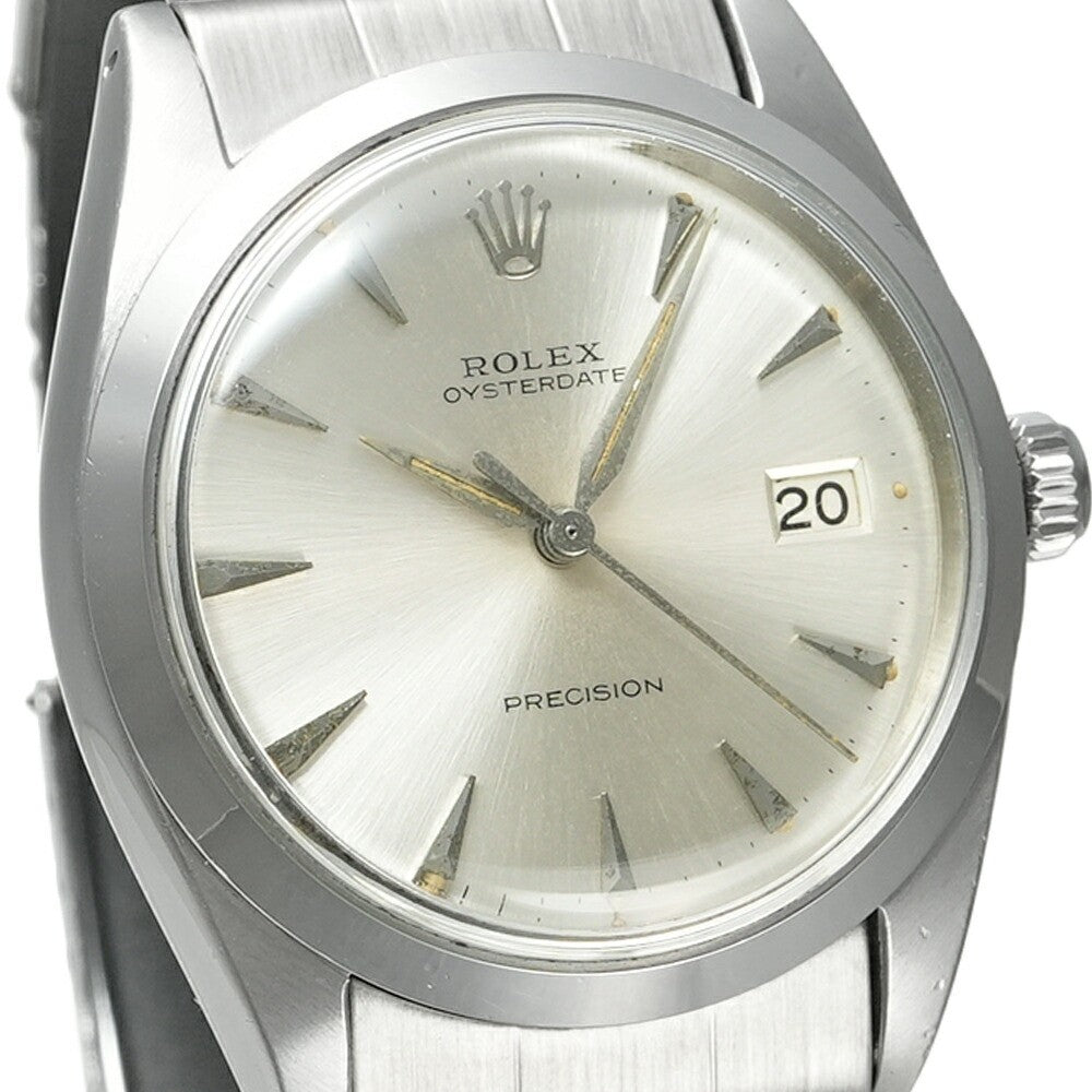 Rolex Oyster Date 6694 Silver Case Size 34Mm X 34Mm Men'S Used Watch #711121