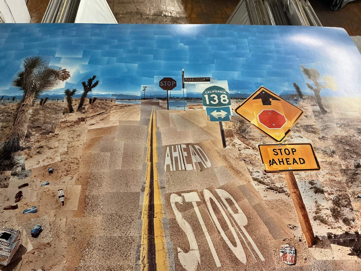 David Hockney Pearblossom Highway " Poster Pop Art Multicolor