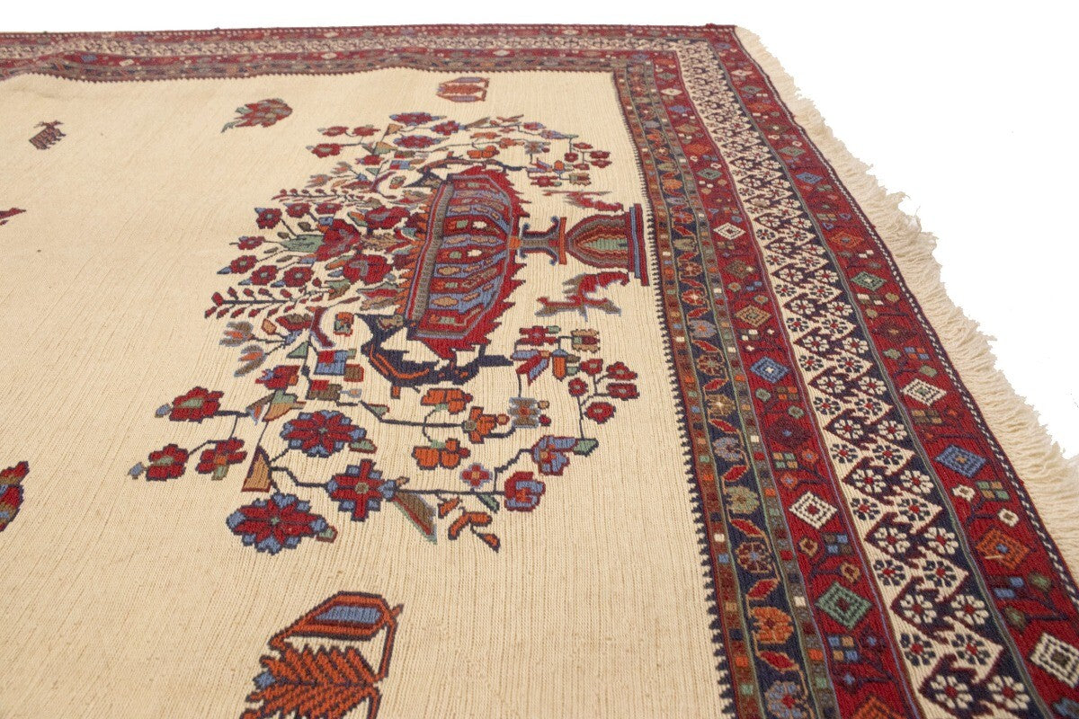 Sumak Pictorial Floral Tribal Style Oriental Rug