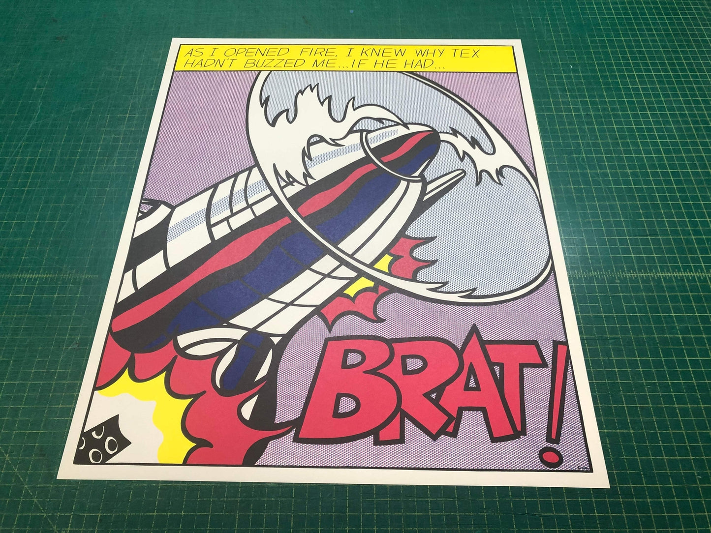 Roy Lichtenstein As I Opened Fire (Triptych) " Poster Pop Art Multi