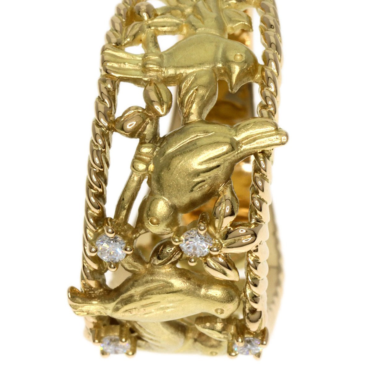 Tasaki Little Bird Diamond Ring K18 Yellow Gold