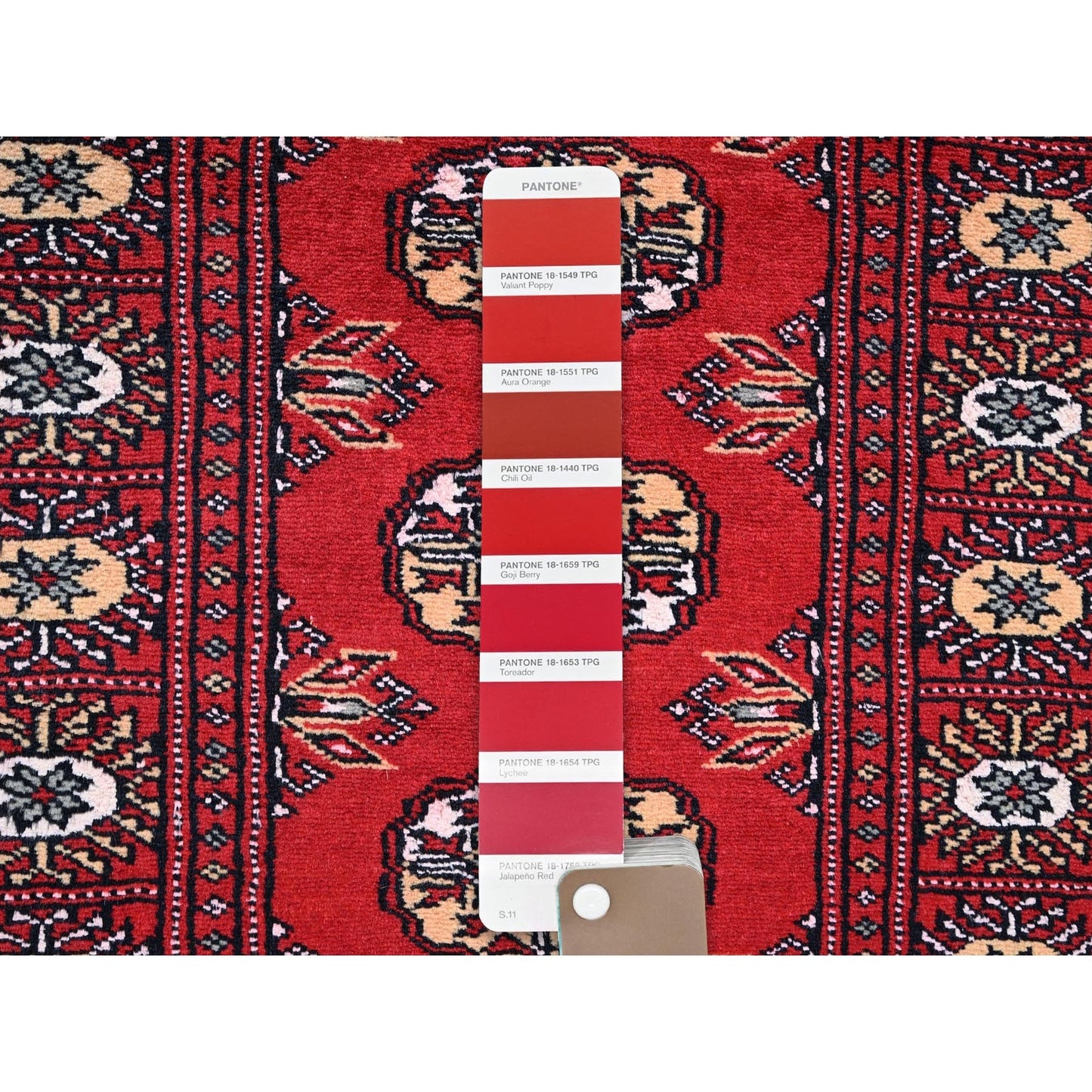 2'2"X6'6" Arsenal Red Princess Bokara Soft Wool Hand Knotted Runner Rug
