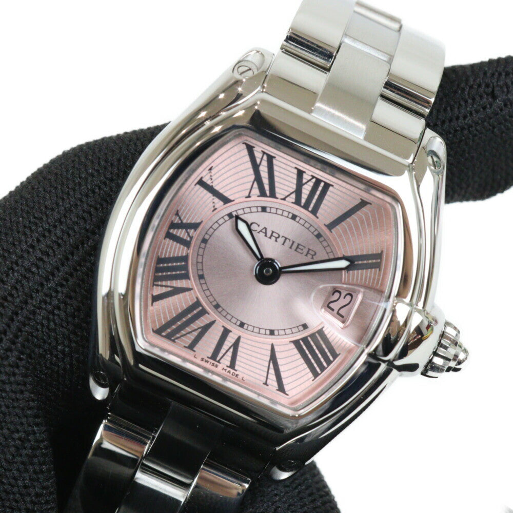 Cartier Mini Roadster W62017V3 Pink Case: 32.3Mm Ladies Used Watch #11421