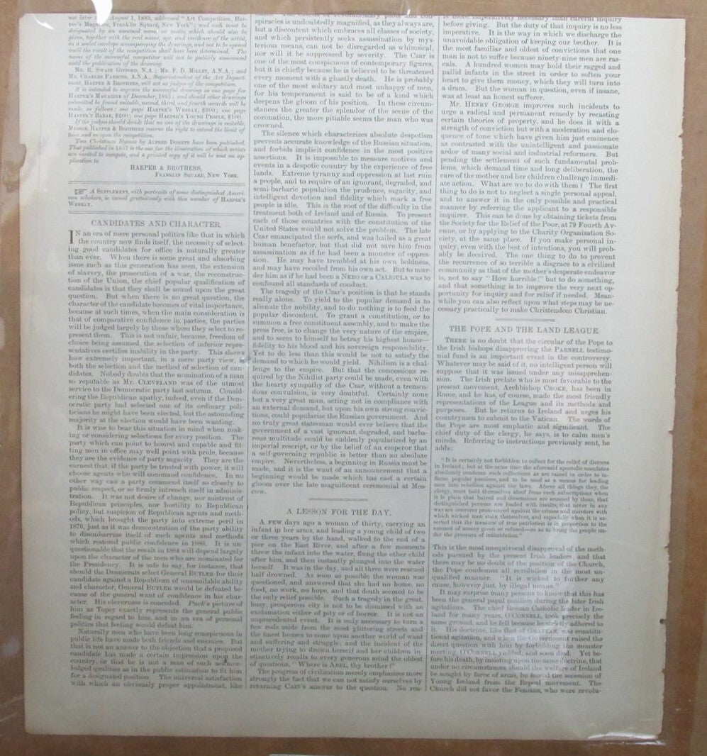 May 14, 1881 Harper'S Weekly Newspaper Princeton