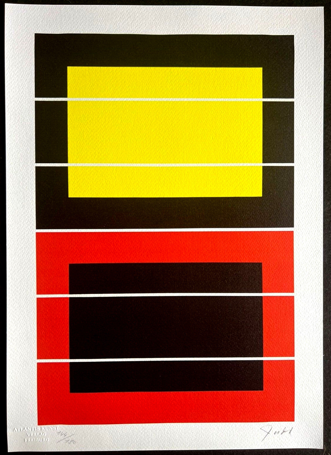 Donald Judd Lithograph Coa Signed Op Numbered In Pencil Crayon 180