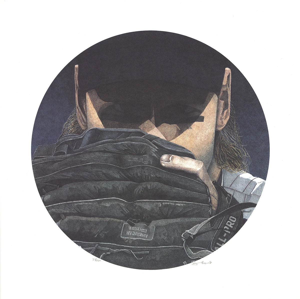 Dwight Baird Bearing Down Signed " Offset Lithograph Outsider Art G