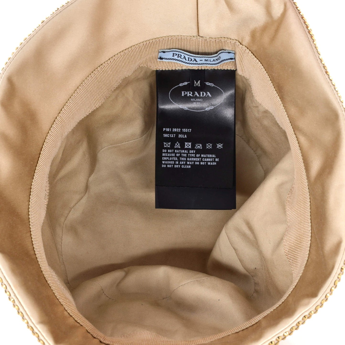 Prada Bucket Hat Crystal Embellished Satin