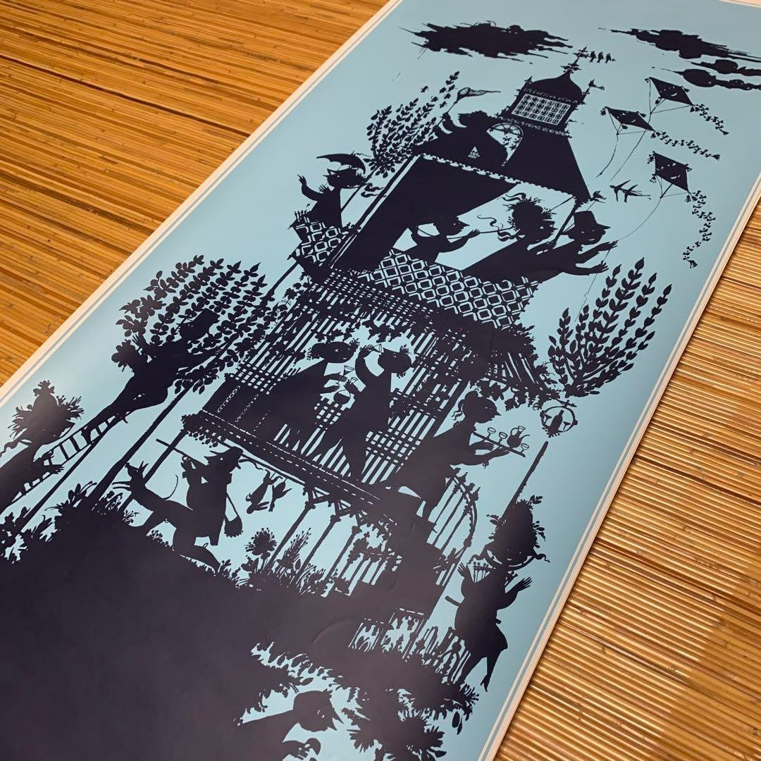 Bjorn Wiinblad Vintage Poster Autumn Season Large 140X50Cm Danish Silhouette Art