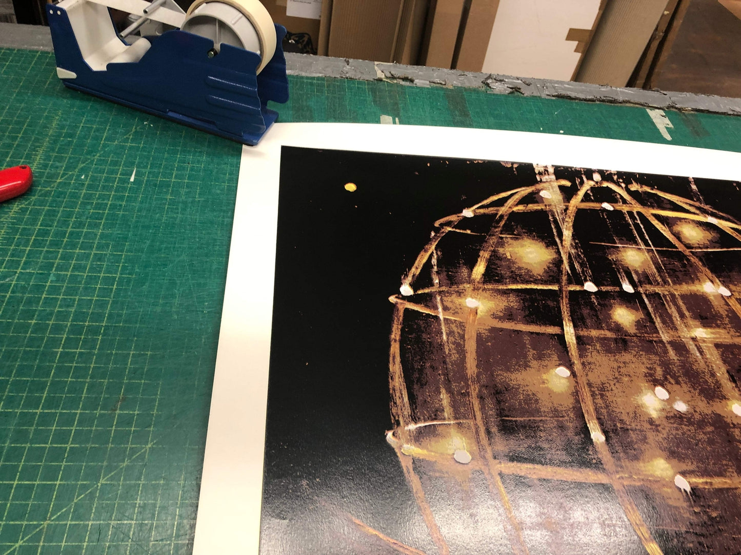 Ross Bleckner Sphere And Moulding Signed "