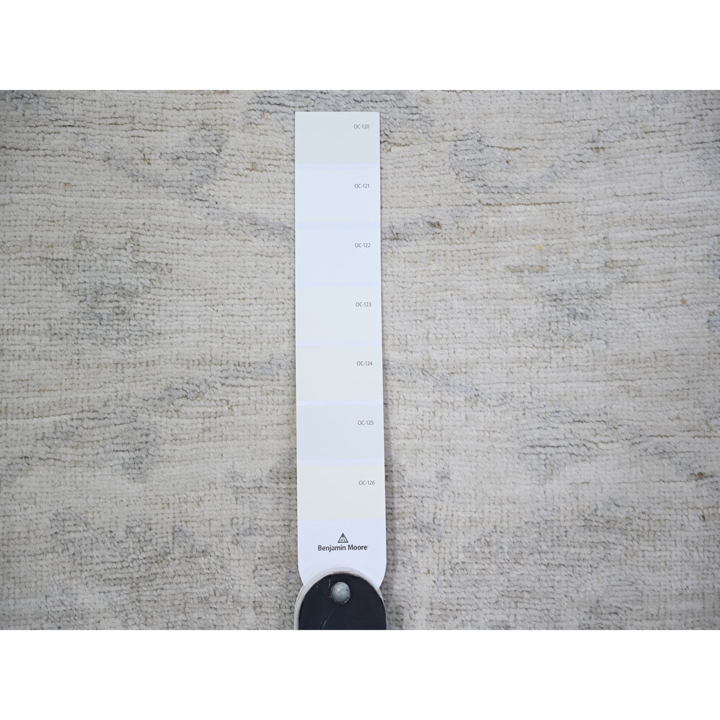 2'9"X9'5" Stone White Wool White Wash Peshawar Hand Knotted Runner Rug