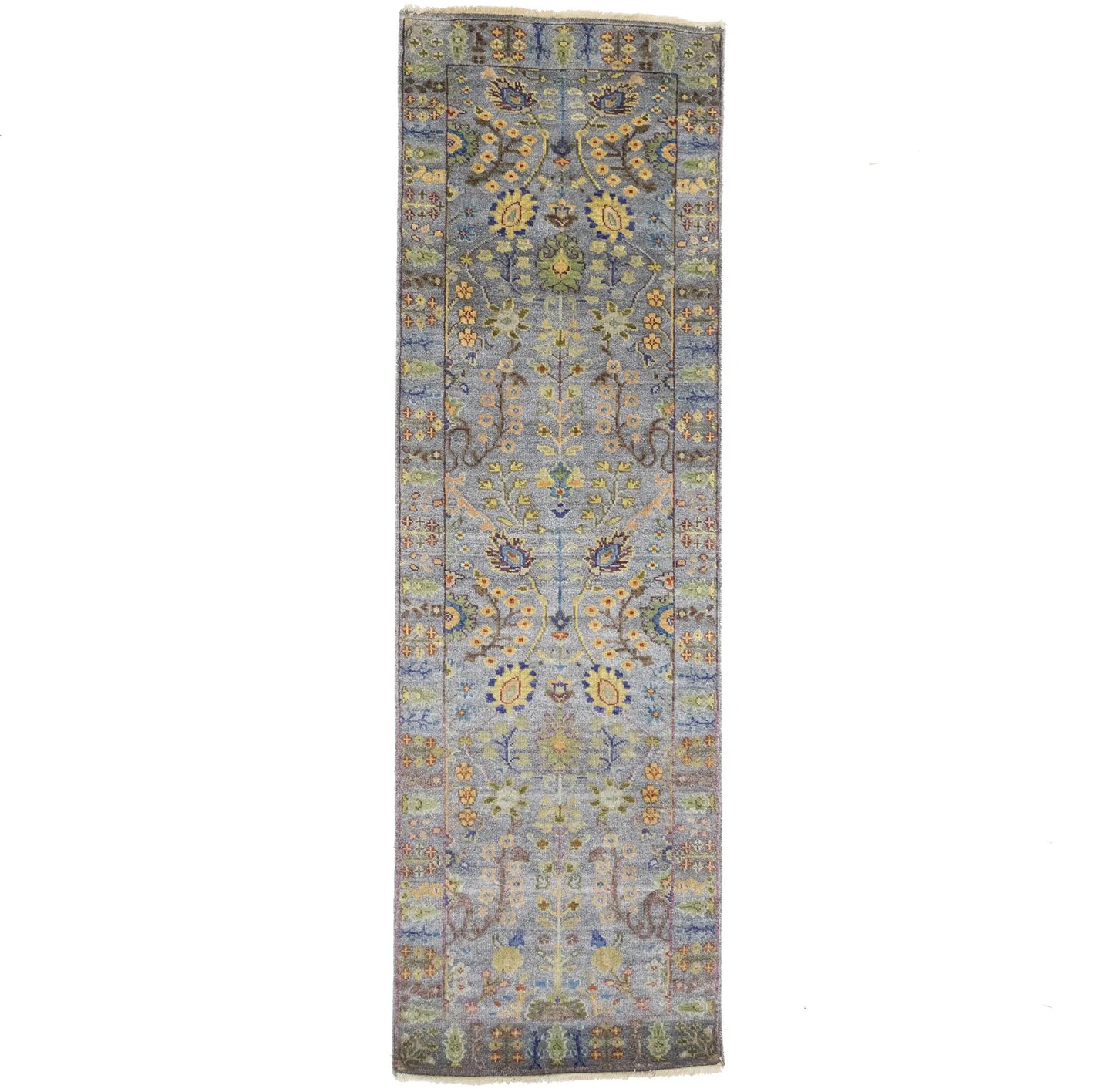 Handmade Tree Of Life Floral Runner Rug Oushak