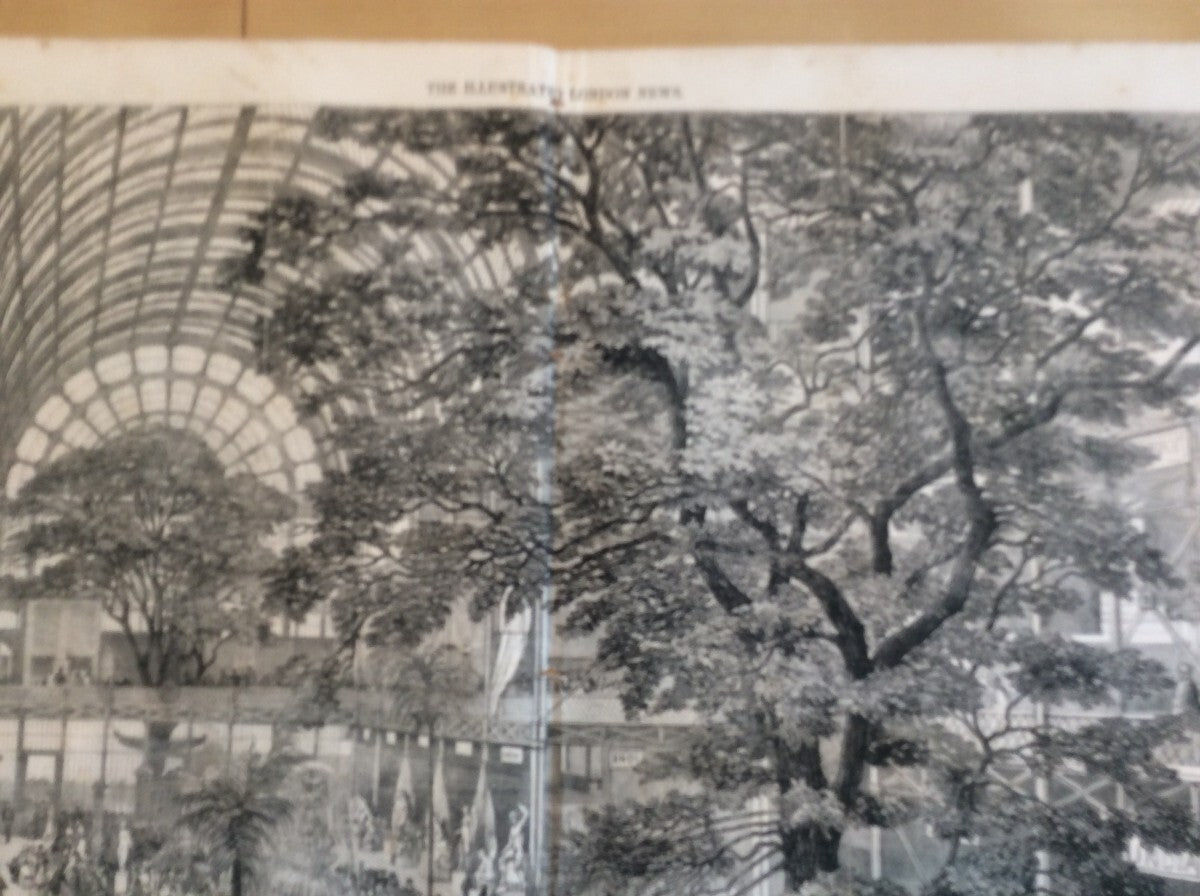1851 Great Exhibition Crystal Palace Original Wood Engraving London News