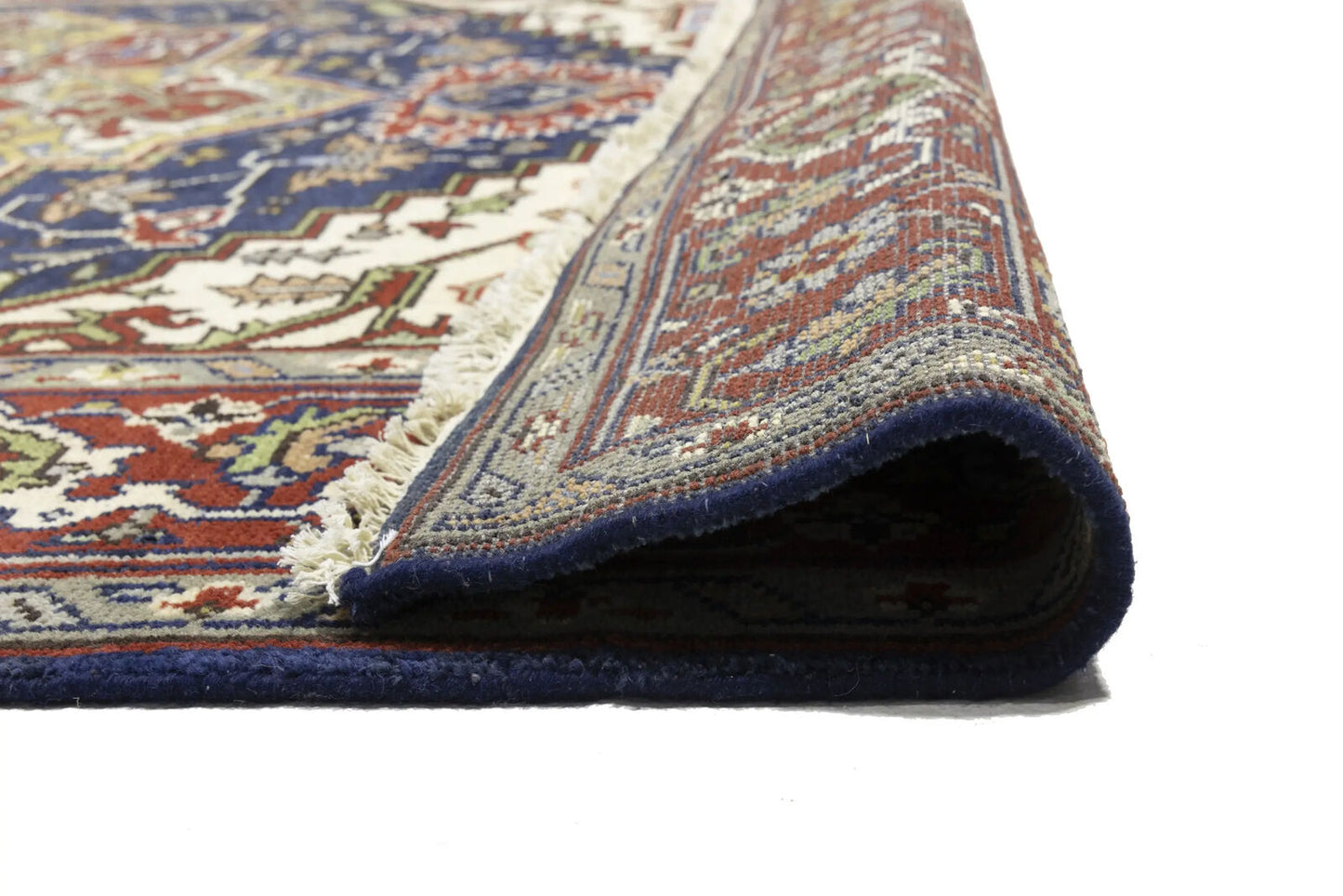 Geometric Heriz Serapi Oriental Rug Dining Room